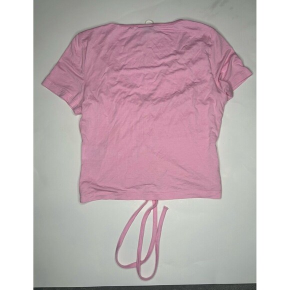 Oraulisa 2 Piece Light Pink Raunched Shorts And Tie Top Set SIZE Medium NWT - Picture 6 of 8